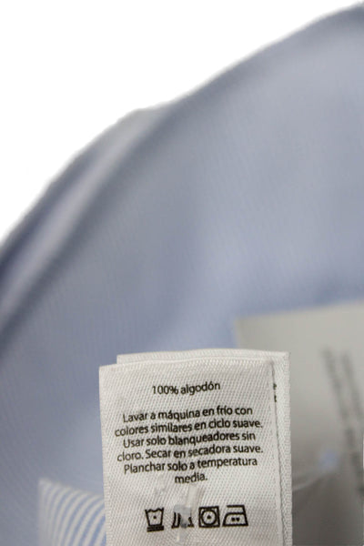 Vineyard Vines Childrens Boys Striped Dress Shirt Blue White Size 12-14