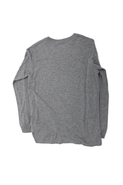 Nike Childrens Boys Long Sleeves Tee Shirt Grey Cotton Size Large