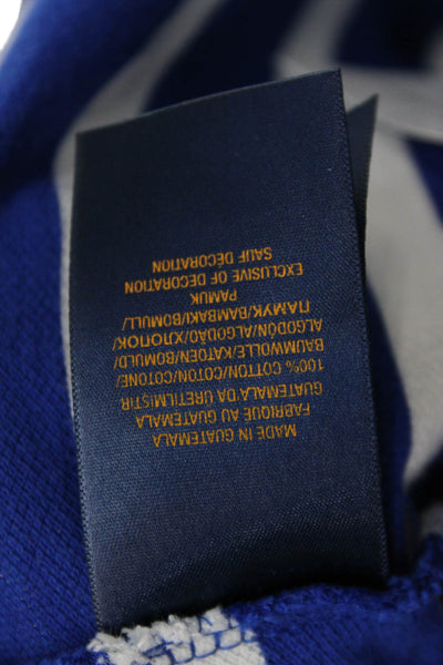 Polo Ralph Lauren Childrens Boys Striped Rugby Shirt White Blue Size 10-12