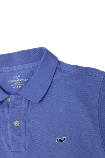 Vineyard Vines Childrens Boys Classic Fit Polo Shirt Blue Size 12-14