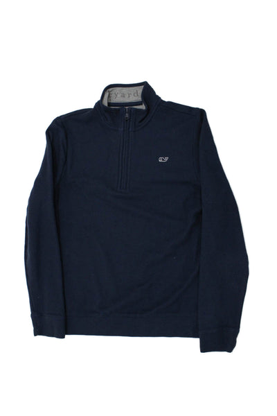 Vineyard Vines Childrens Boys 1/2 Zipper Sweatshirt Navy Blue Size 16