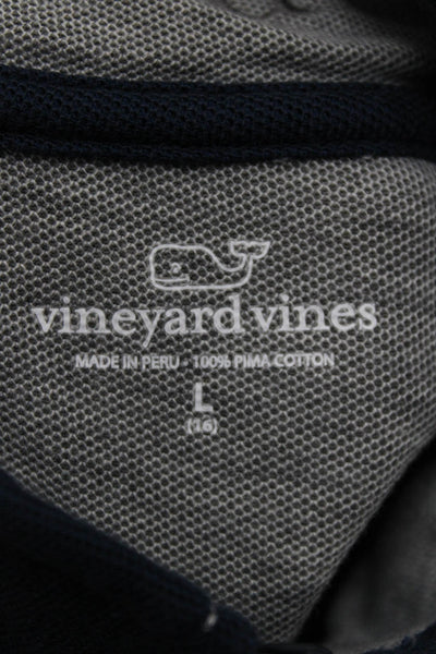 Vineyard Vines Childrens Boys 1/2 Zipper Sweatshirt Navy Blue Size 16