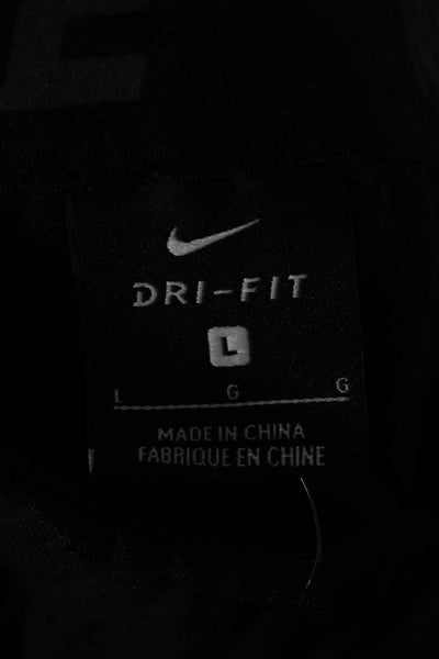 Nike Childrens Boys Drawstring Waist Jogger Pants Black Size Large