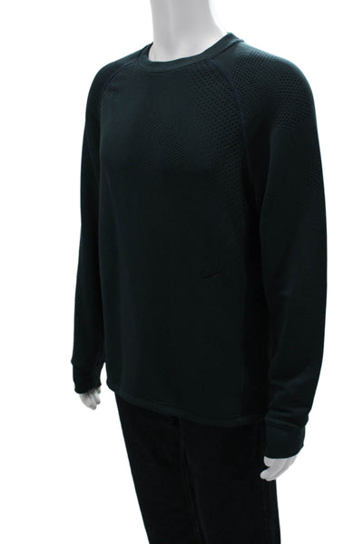 Nike Mens Pullover Sweatshirt Dark Blue Crew Neck Polyester Size M