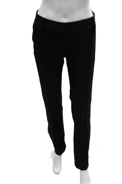 Costume National Womens Dress Pants Black Cotton Modal Hook & Eye Size 40