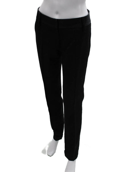 Costume National Womens Dress Pants Black Cotton Modal Hook & Eye Size 40