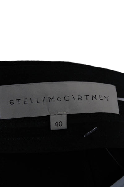 Stella McCartney Unisex Ankle Dress Pants Black Organic Cotton Blend Size 40
