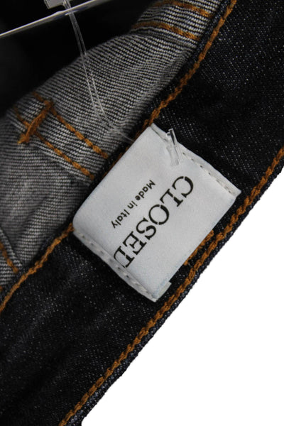 Closed Womens Skinny Straight Mid Rise Dark Blue Jeans Size 26