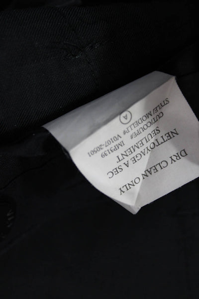 Vince Women Ankle Cropped Dress Pants Black Button Size 0