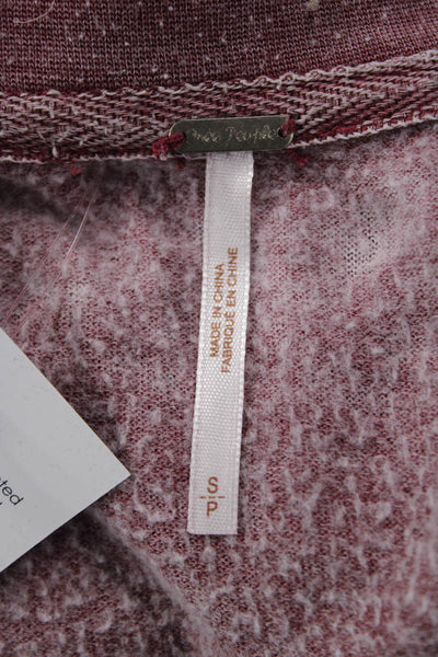 Free People Unisex Purple Pullover Sweater Long Sleeve Round Neck Size S