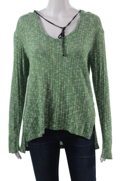 LNA Unisex Pullover V Neck Green Long Sleeve Size XS