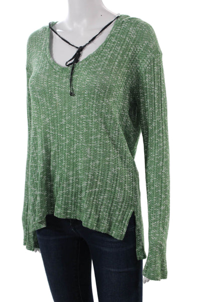 LNA Unisex Pullover V Neck Green Long Sleeve Size XS