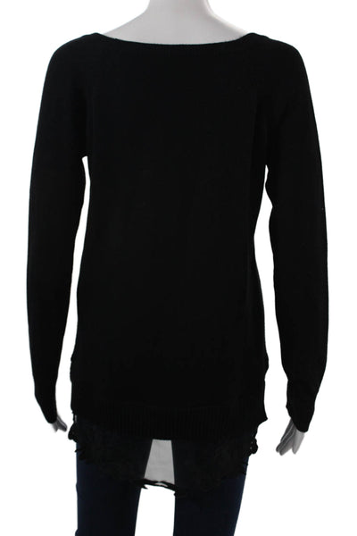Patrizia Pepe Unisex Black Pullover Sweater Long Sleeve Size 0