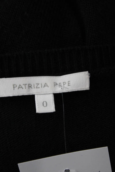 Patrizia Pepe Unisex Black Pullover Sweater Long Sleeve Size 0
