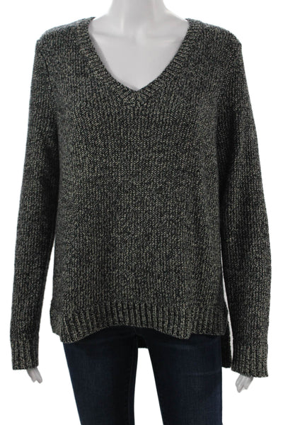 Rag & Bone Unisex Dark Gray V Neck 100% Cotton Pullover Long Sleeve Size S