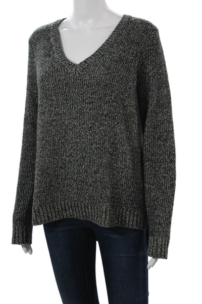Rag & Bone Unisex Dark Gray V Neck 100% Cotton Pullover Long Sleeve Size S