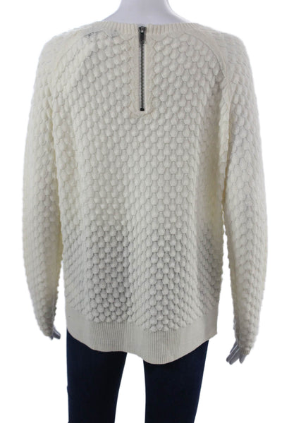 French Connection Unisex Beige Pullover Sweater Zip Wool Acrylic Size S