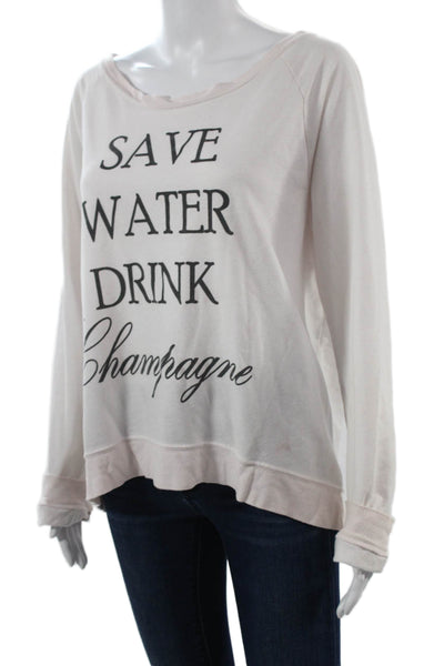 Brokedown Womens Pullover Sweatshirt Beige Funny Graphic Size M