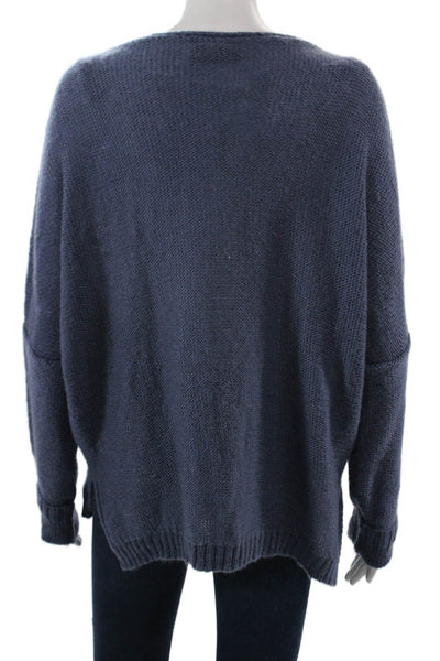 Wooden Ships Unisex Dark Blue V Neck Pullover Sweater Long Sleeve Size S