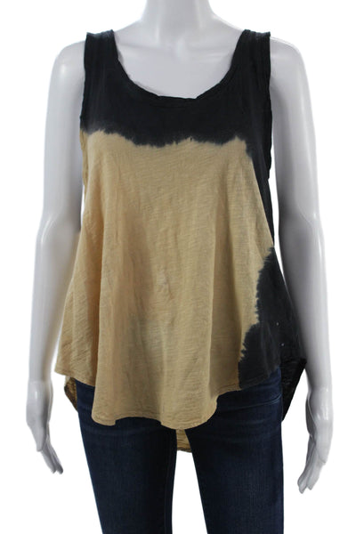 LNA Women Basic Beige Cotton Sleeveless Round Neck Bohemian Tank Size M