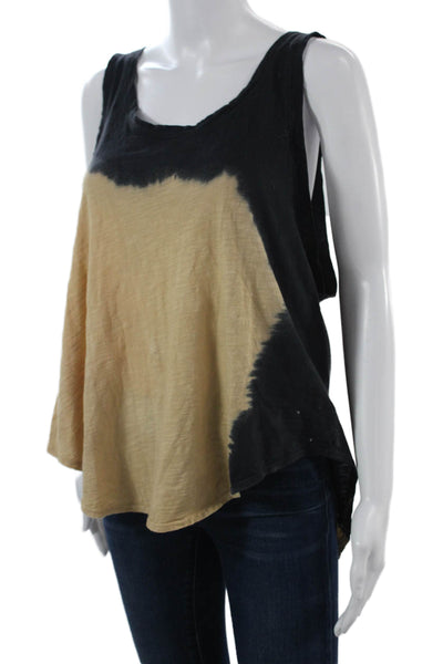 LNA Women Basic Beige Cotton Sleeveless Round Neck Bohemian Tank Size M