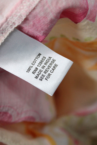 Calypso Saint Barth Women Cotton Collared Button Up Beige Animal Print Size S