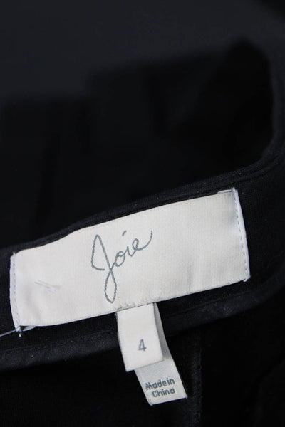 Joie Womens Ankle Cropped Black Pants Size 4