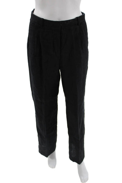 J Crew Unisex Black Linen Dress Pants Size 2