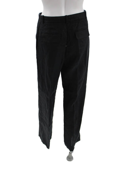 J Crew Unisex Black Linen Dress Pants Size 2