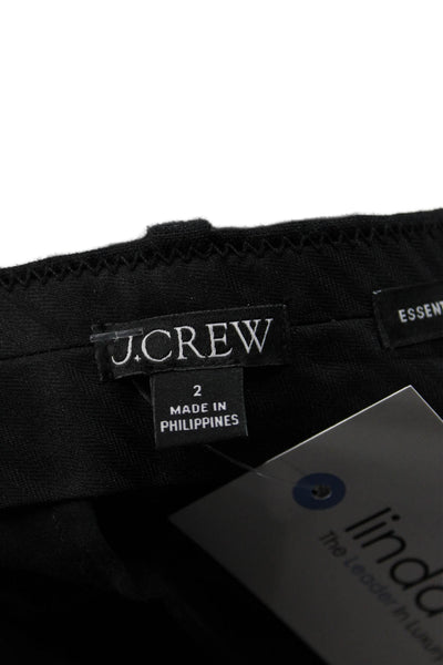J Crew Unisex Black Linen Dress Pants Size 2