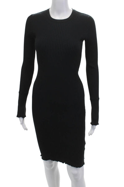 Scotch & Soda Womens Bodycon Sweater Dress Black Long Sleeve Crew Neck Size XS