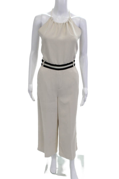 Laveer Women Beige Sleeveless Scoop Neck Jumpsuit Size XS