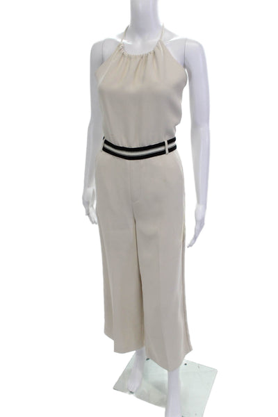 Laveer Women Beige Sleeveless Scoop Neck Jumpsuit Size XS