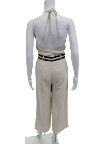 Laveer Women Beige Sleeveless Scoop Neck Jumpsuit Size XS