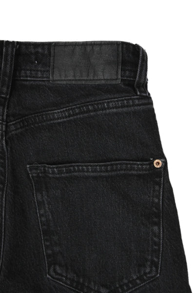 Zara Women Mom Straight Jeans Black High Rise Size 0