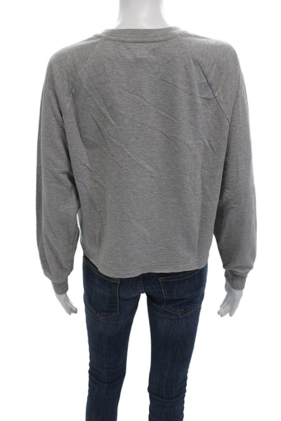 Maeve Anthropologie Women Pullover Sweatshirt Gray Quote Crewneck Size XS
