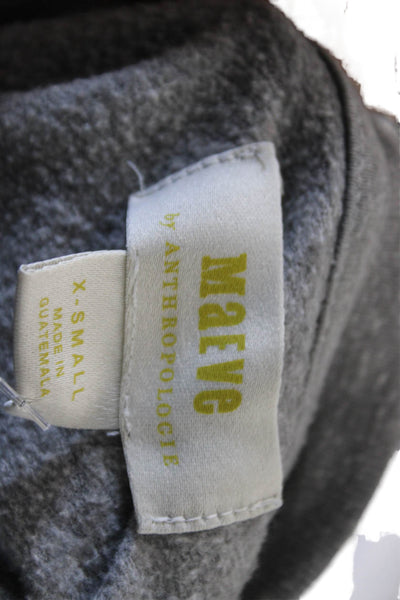 Maeve Anthropologie Women Pullover Sweatshirt Gray Quote Crewneck Size XS