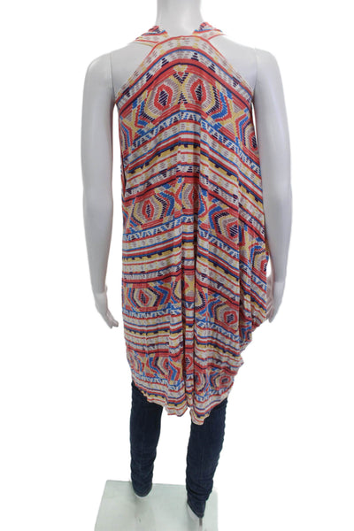 Rachel Pally Womens Kaftan Sleeveless V Neck Aztec Multi Top Size S