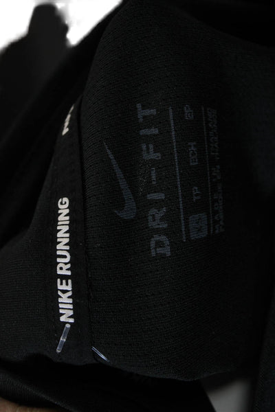 Nike Women Pullover Sweatshirt Black Zip Mock Neck Graphic Size XS