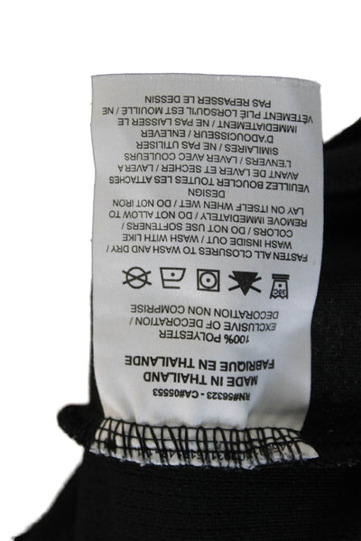 Nike Women Pullover Sweatshirt Black Zip Mock Neck Graphic Size XS
