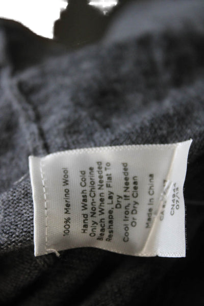 Talbots Unisex Dark Gray Merino Wool Cardigan Long Sleeve Size XL