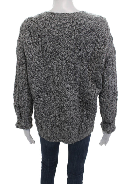 Vince Unisex Dark Gray V Neck Cashmere Wool Pullover Sweater Size XS