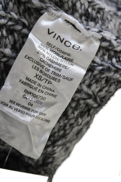Vince Unisex Dark Gray V Neck Cashmere Wool Pullover Sweater Size XS