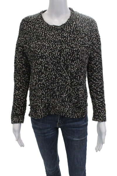 Vince Unisex Black Crew Neck Cashmere Wool Pullover Sweater Size XS