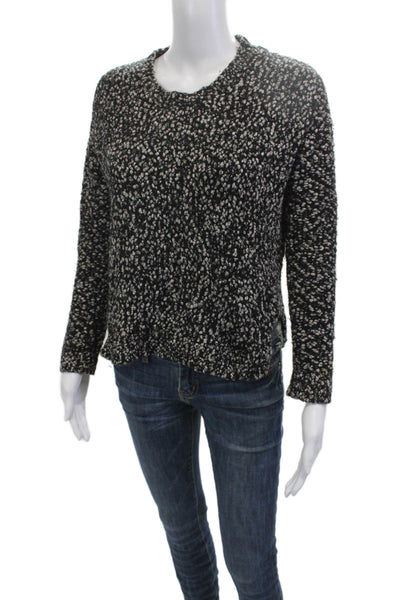 Vince Unisex Black Crew Neck Cashmere Wool Pullover Sweater Size XS