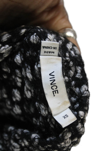 Vince Unisex Black Crew Neck Cashmere Wool Pullover Sweater Size XS