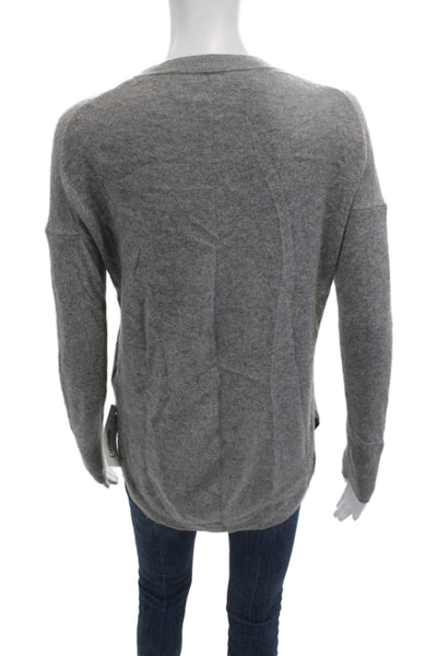 Anthropologie Women Pullover Green Wool Blend Crew Neck 3/4 Sleeve Size S