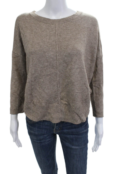 Moth Anthropologie Unisex Beige Pullover Sweater 3/4 Sleeve Size XS