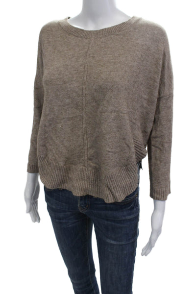 Moth Anthropologie Unisex Beige Pullover Sweater 3/4 Sleeve Size XS
