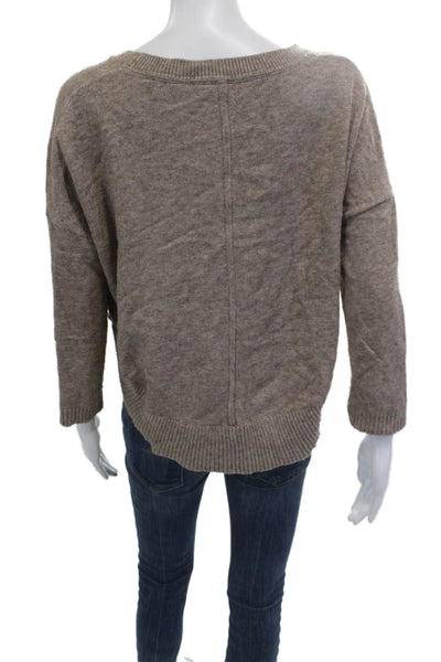 Moth Anthropologie Unisex Beige Pullover Sweater 3/4 Sleeve Size XS